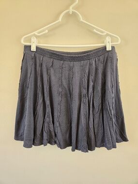 LC Lauren Conrad Slate Blue Exposed Seam Mini Skirt